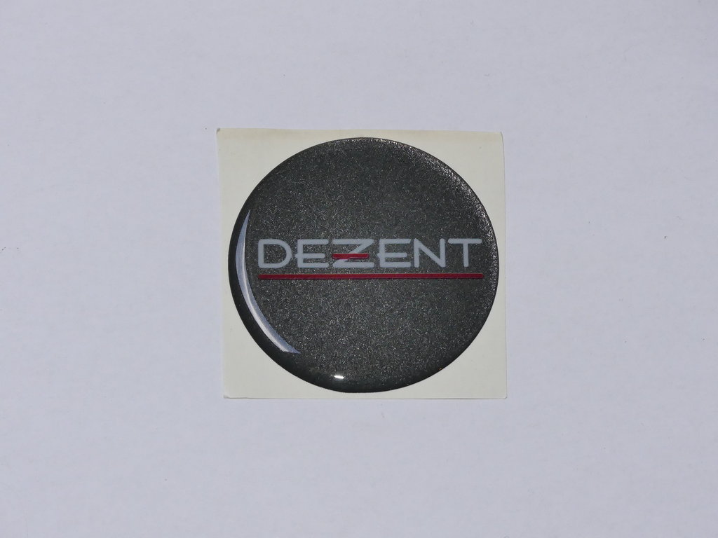 1 DEZENT Klebe-Logo graphite 60 mm