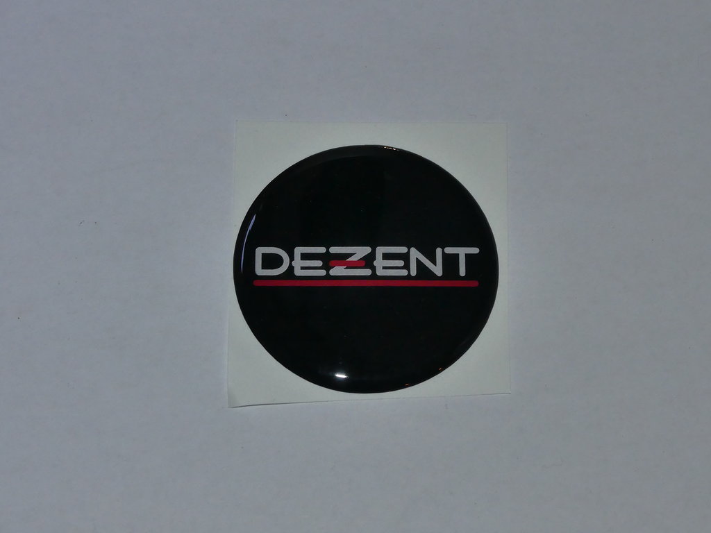 1 DEZENT Klebe-Logo black 60 mm